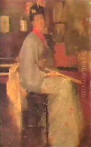 Femme Assise Dans Un Interieur by John Lavery