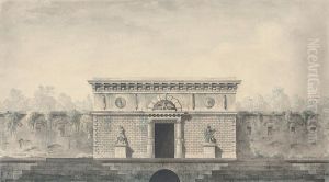 Design For A War Memorial With A Phoenix by Francois Joseph Bellanger