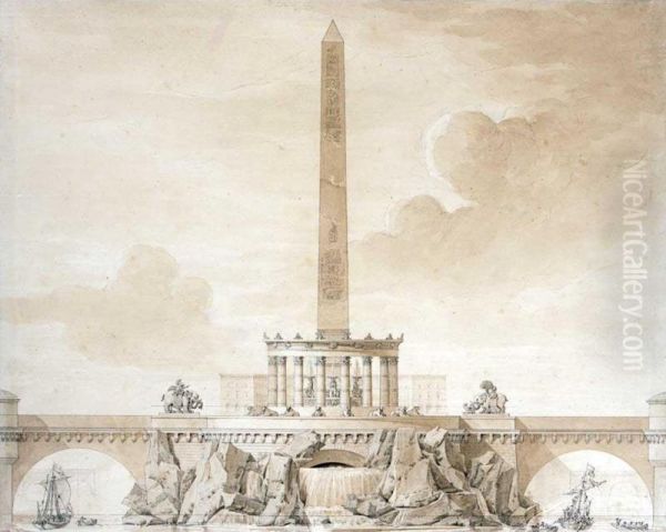 Design For The Obelisk At Pont Neuf - view 1