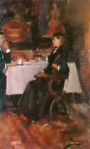 Mrs Adam At Dinner by John Lavery