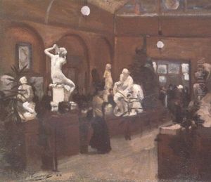 The Sculpture Gallery, Glasgow International Exhibition, 1888 by John Lavery