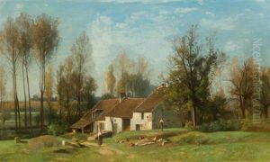 Le Moulin Aubert by Eugene Lavieille