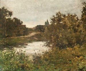 Paisaje Con Lago