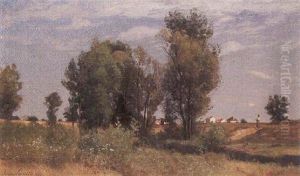 Apres-midi, Moret-sur-loing by Eugene Antoine Samuel Lavieille