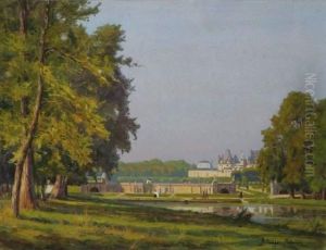 Vue De Fontainebleau by Paul Bellanger-Adhemar