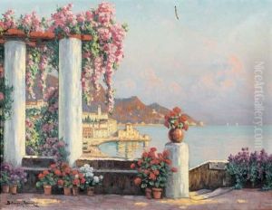 Pergola Pres D'omalfi
Huile Sur Toile, Signee En Bas A Gauche by Paul Bellanger-Adhemar