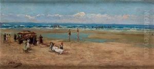 Escena De Playa by Nemesio Lavilla