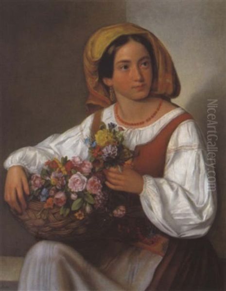 Ein Italienisches Blumenmadchen - view 1
