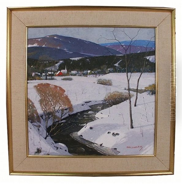 Winter Landscape With River - view 1
