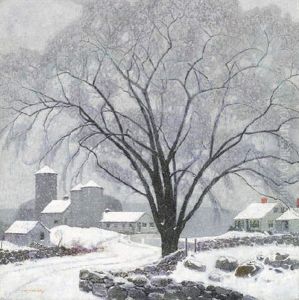 The Farm In Winter by Carl Lawless