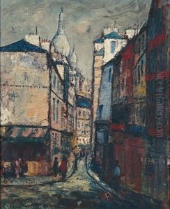 Rue Norvins Montmartre Paris by George Lawrence