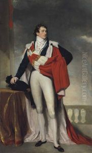 Portrait Of Charles Gardiner, 1st Earl Of Blessington (1782-1829), Full-length, In Coronation Robes, By A Draped Table And Balustrade
