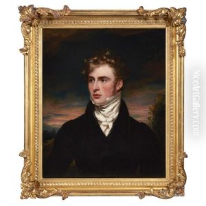 Portrait Of A Young Man, Half Length, In A Twilight Landscape Portrait Of A Young Man, Half Length, In A Twilight Landscape