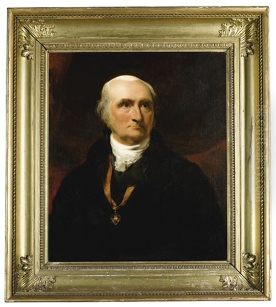 Portrait Of Sir William Forbes Of Pitsligo, 6th Bt. Of Pitsligo (1739-1806), Half-length, Wearing A Black Coat With A White Stock, And The Order Of Nova Scotia - view 1