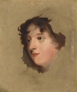 Head Study Of Lady Elizabeth Lowther (d. 1869) by Thomas Lawrence