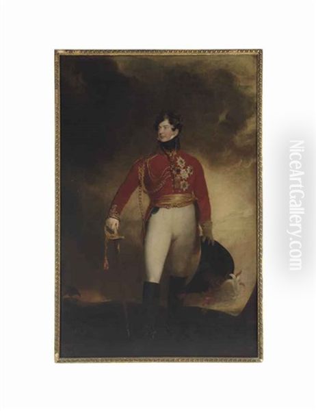Portrait Of The Prince Regent, Later George Iv (1762-1830), Full-length, In Military Uniform, His Right Hand Resting On The Hilt Of His Sword - view 1