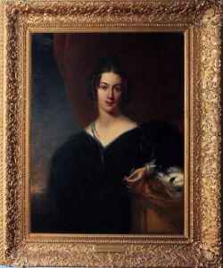 Portrait Of A Woman Holding A Gold Ring