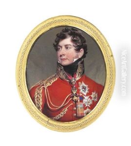 King George Iv (1762-1830), When Prince Regent, In Field Marshal's Uniform With Black Collar Embroidered In Gold With Oak Leaves