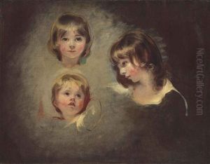 Head Studies Of Emilia Mary, Juliana And Maria Boucherett by Thomas Lawrence