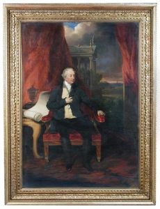 Portrait Of William Wentworth-fitzwilliam, 4th Earl Fitzwilliam (1748-1833), With Wentworth Woodhouse Behind Him And A Coal Mine Winch In The Distance