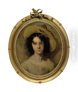 Portrait Of A Girl, In White With A Yellow Hat
