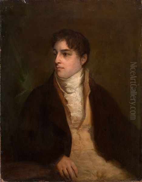 Portrait Of A Seated Gentleman, In A Brown Jacket And A Beige Waistcoat - view 1