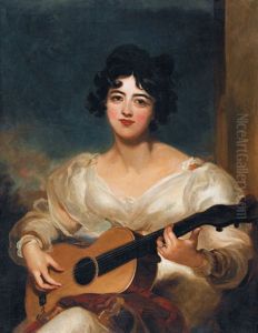 Bildnis Der Lady Wallscourt Beim Gitarrenspiel