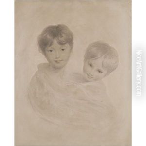 Portrait Sketch Of Two Boys, Possibly George, 3rd Marquess Townshend And His Younger Brother Charles by Thomas Lawrence