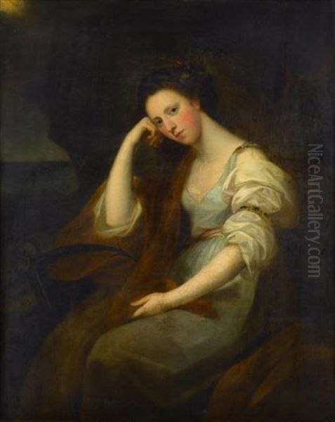 Portrait Of A Lady Seated With An Anchor - view 1