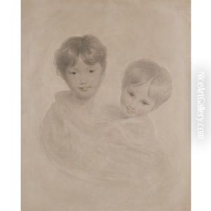 Portrait Sketch Of Two Boys (george, 3rd Marquess Townshend And His Younger Brother Charles?)