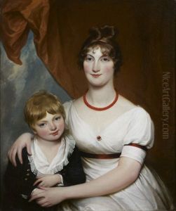 Portrait Presume De Anna De Palezieux Avec Son Fils Aine Louis by Thomas Lawrence