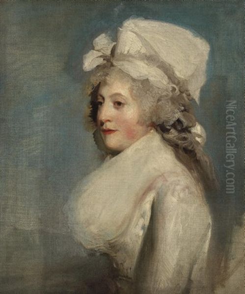 Portrait Of Judith Noel, Lady Milbanke, In A White Dress And Bonnet - view 1
