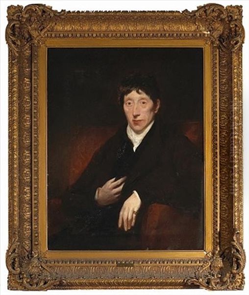 A Portrait Of A Gentleman In A Black Coat - view 1