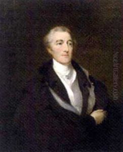Portrait Of Arthur Wellesley, Duke Of Wellington, In A Black Coat And Cloak, With A White Shirt by Thomas Lawrence