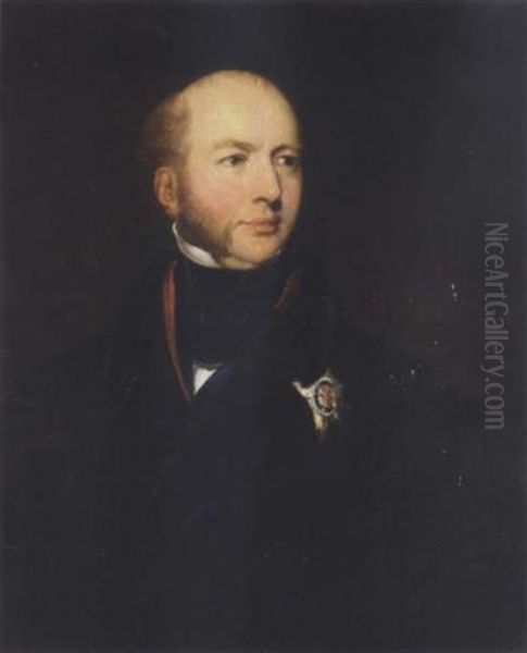 Portrait Of Francis Seymour-conway, 3rd Marquess Of Hertford, Wearing A Black Coat, And The Garter Star - view 1