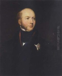 Portrait Of Francis Seymour-conway, 3rd Marquess Of Hertford, Wearing A Black Coat, And The Garter Star