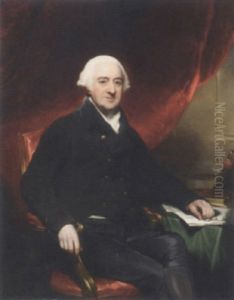 Portrait Of A Gentleman (sir Walter Blount, Of Mawley Hall, Shropshire?) In A Black Suit And White Shirt, Seated At A Table