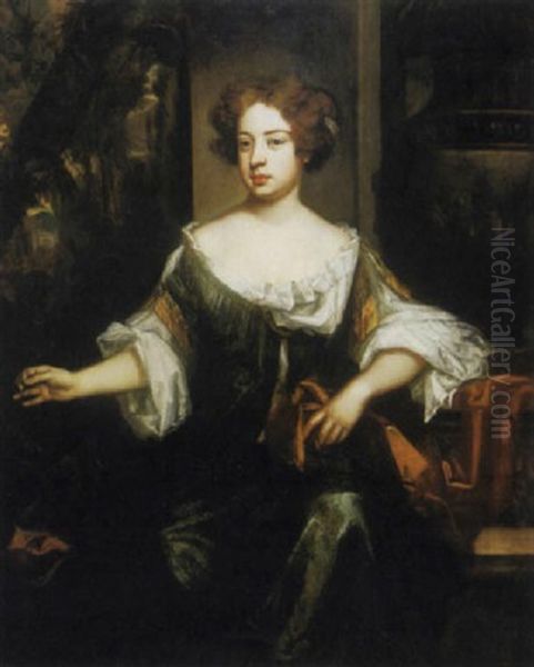 A Portrait Of A Lady In A Rocky Landscape - view 1