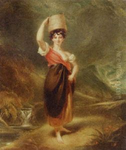 A Milkmaid In A Landscape A Milkmaid In A Landscape