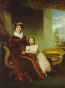 Portrait Einer Dame Mit Ihrer Tochter by Thomas Lawrence