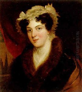 Portraet Af Ung Dame Med Kysehat Og Frakke Med Pelskrave Portraet Af Ung Dame Med Kysehat Og Frakke Med Pelskrave