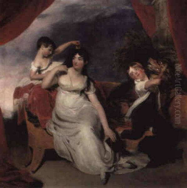 Group Portrait Of Mrs. Henry Baring And Two Of Her Children - view 1