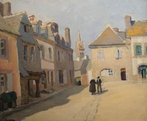 Place De Gourin (morbihan) by Marcel Belle