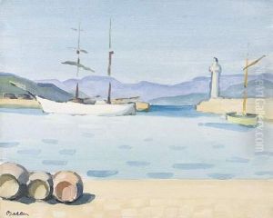 Le Port De Saint Tropez by Marcel Belle