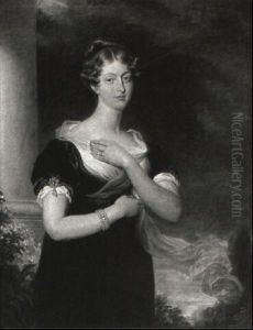 Portrait Of Princess Charlotte Standing Beside A Column by Thomas Lawrence