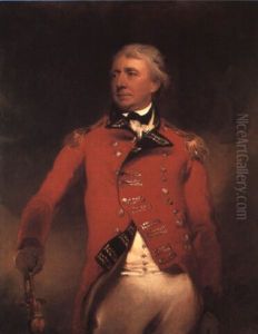 Portrait Of Gen. James Stuart With His Hand Resting On The Hilt Of A Sword