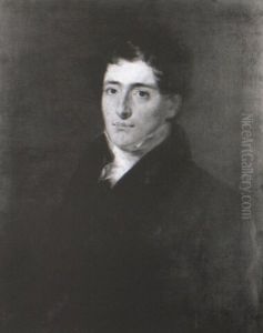Portrait Of A Gentleman Wearing A Black Coat And White Stock by Thomas Lawrence