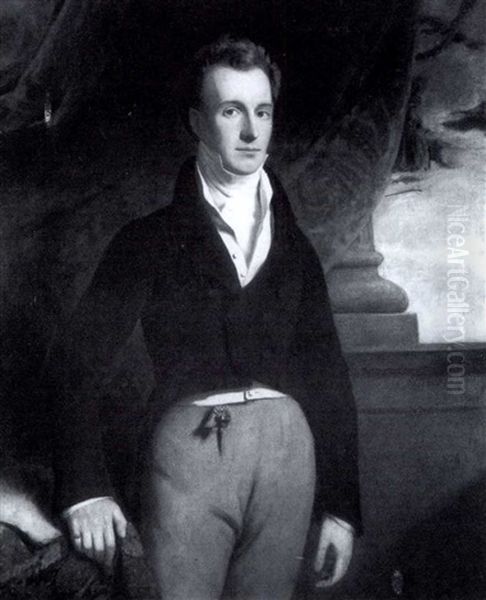 "portrait Of A Young Gentleman Wearing A Brown Coat" - view 1