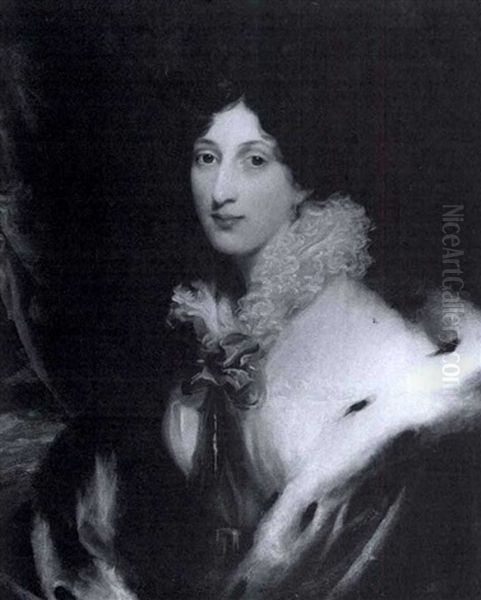 Portrait Of A Lady With An Ermine Cape - view 1