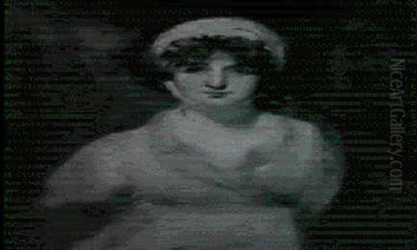 Portrait Of Mrs Siddons, Half Length In A Yellow Dress And Olive Satin Lined Wrap - view 1